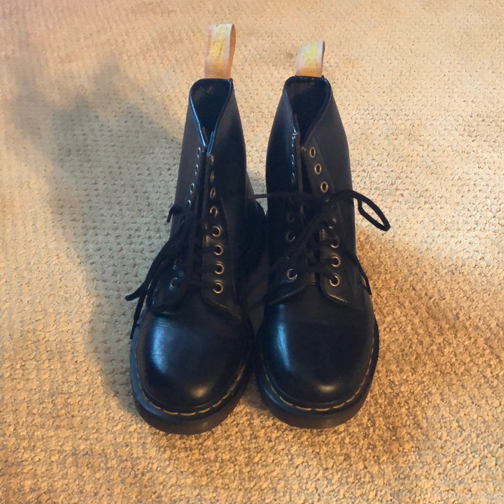 Dr. Martens, lightly worn.